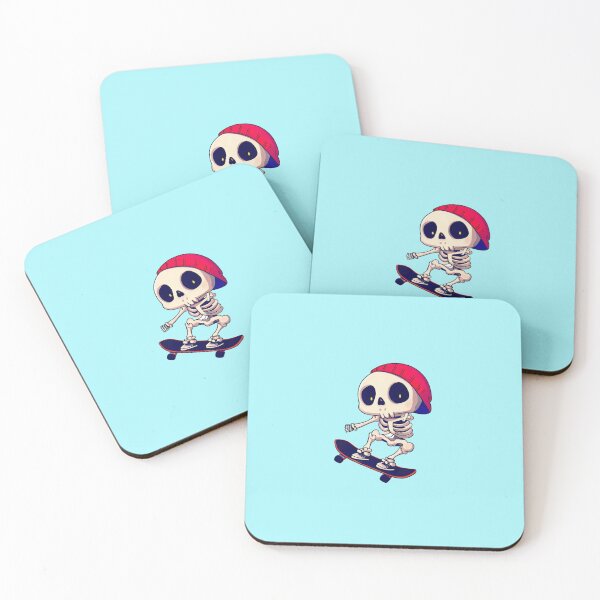 Item preview, One armed skateboarding skeleton  designed and sold by RapTops.