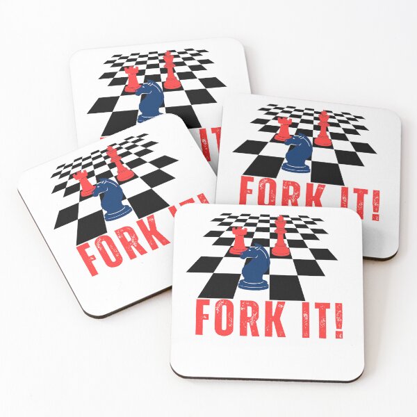 Item preview, fork it , chess funny illustration  designed and sold by DeluxBee.