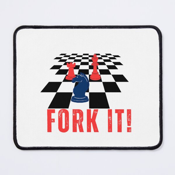 Item preview, fork it , chess funny illustration  designed and sold by DeluxBee.