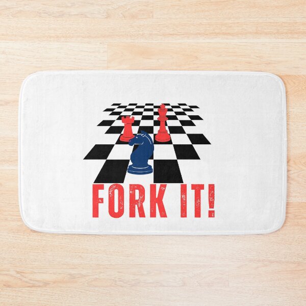 Item preview, fork it , chess funny illustration  designed and sold by DeluxBee.