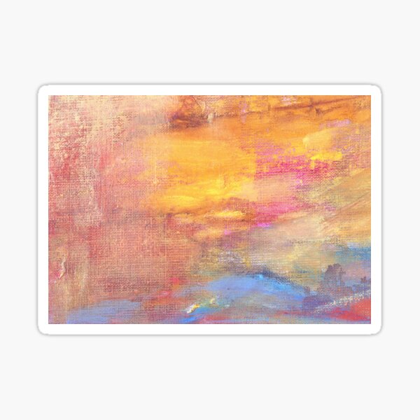 Item preview, Abstract Painting Sunset Landscape designed and sold by Vintage Visions Art.