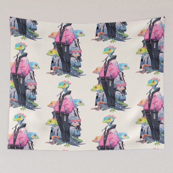 Item preview, Bright and colourful lizard person designed and sold by HydraDreams.