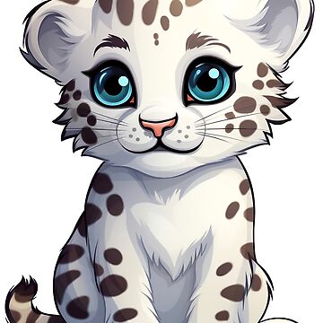 baby snow leopard cartoon