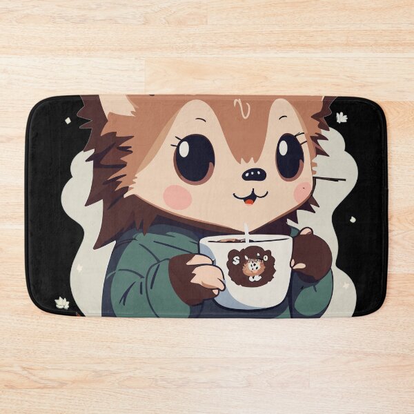 Item preview, Hedgehog and Hot Cocoa in Cute Adorable Kawaii Art in Fall Season designed and sold by LOT7Clothing.