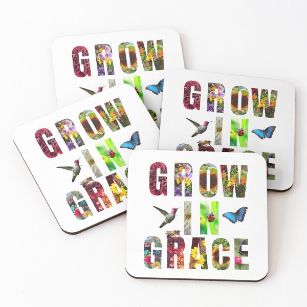 Item preview, Grow In Grace Flowers Hummingbird Bee Ladybug designed and sold by BeansHotTees.