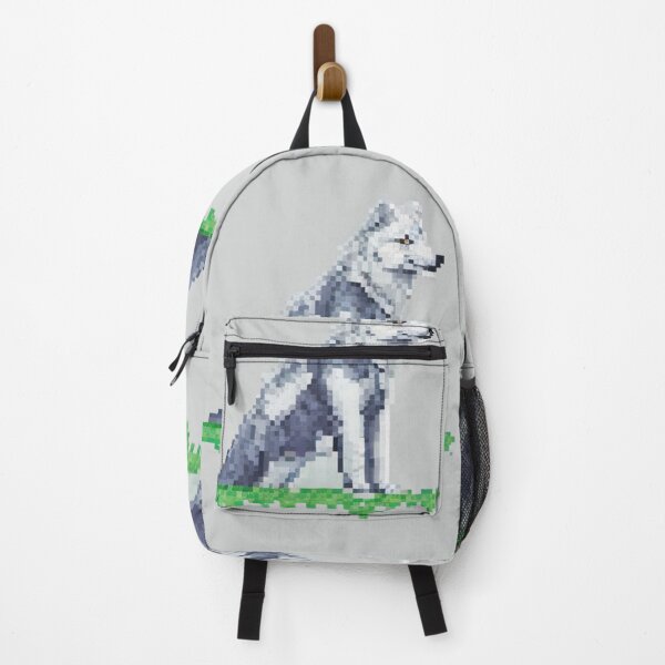 Item preview, Pixel Wolf Sitting Design Print designed and sold by randomtdesigns.