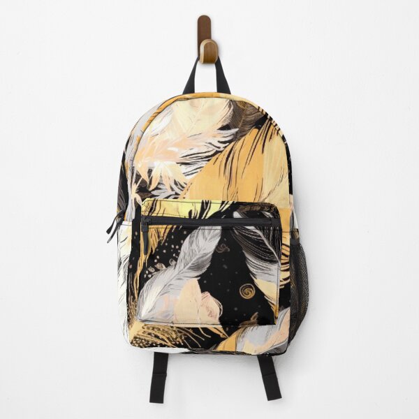 Item preview, Feathers - Mustard, peach, ivory, gold, black designed and sold by Highlandkings.