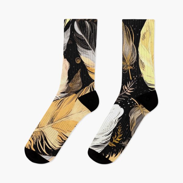 Item preview, Feathers - Mustard, peach, ivory, gold, black designed and sold by Highlandkings.