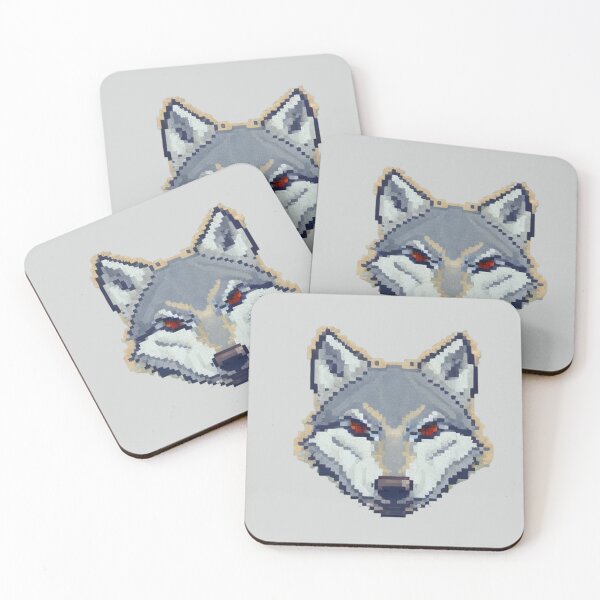 Item preview, Pixel Wolf Head Design Print  designed and sold by randomtdesigns.