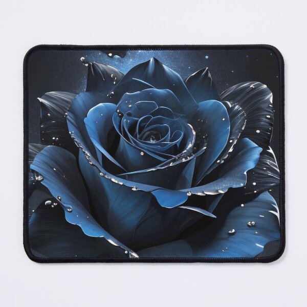 Item preview, Celestial Blooms in the Starry Night: Blue Black Rose Splash Art Embrace the Magical Fusion of Cosmic Floral Elegance and Ethereal Midnight Beauty! designed and sold by zoughlal.