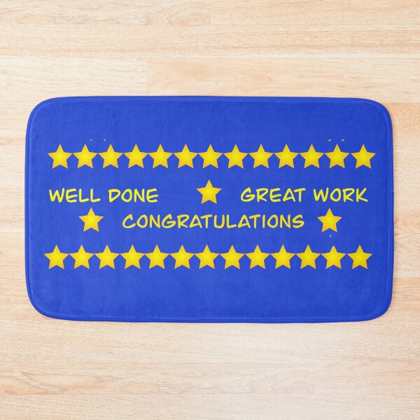 Item preview, Congratulations, Well Done, Great Work  ON BLUE designed and sold by MonicaArtist.