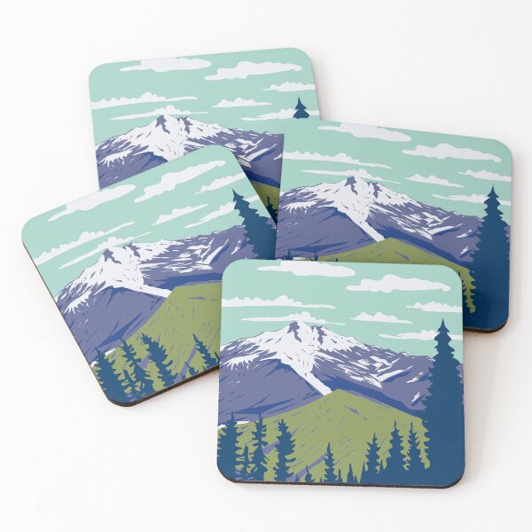 Item preview, Glacier Peak in Cascade Volcanic Arc in North Cascade Washington State WPA Poster Art designed and sold by patrimonio.