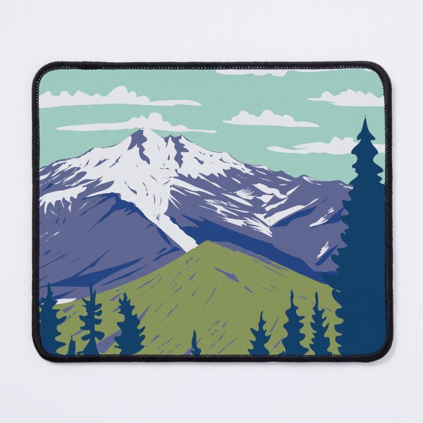Item preview, Glacier Peak in Cascade Volcanic Arc in North Cascade Washington State WPA Poster Art designed and sold by patrimonio.