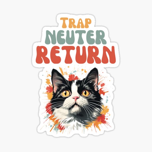 Item preview, Groovy Trap Neuter Release Cat Design - Supporting Feral Cats' Welfare designed and sold by KittyStampedeCo.