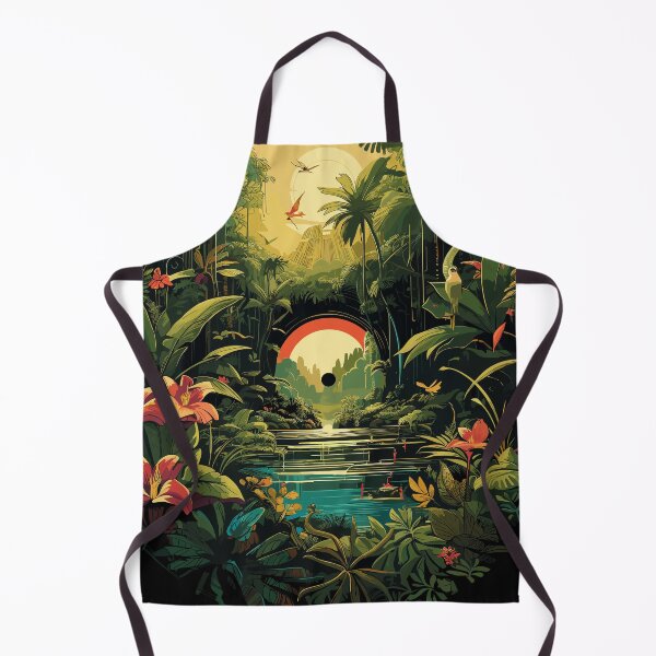 Item preview, Retro Vinyl and Jungle Rainforest Mashup Art Design designed and sold by LOT7Clothing.