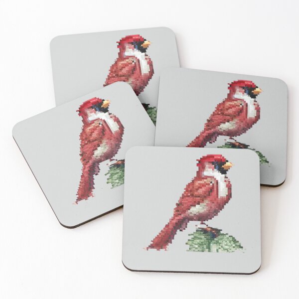 Item preview, Pixel Cardinal Design Print  designed and sold by randomtdesigns.