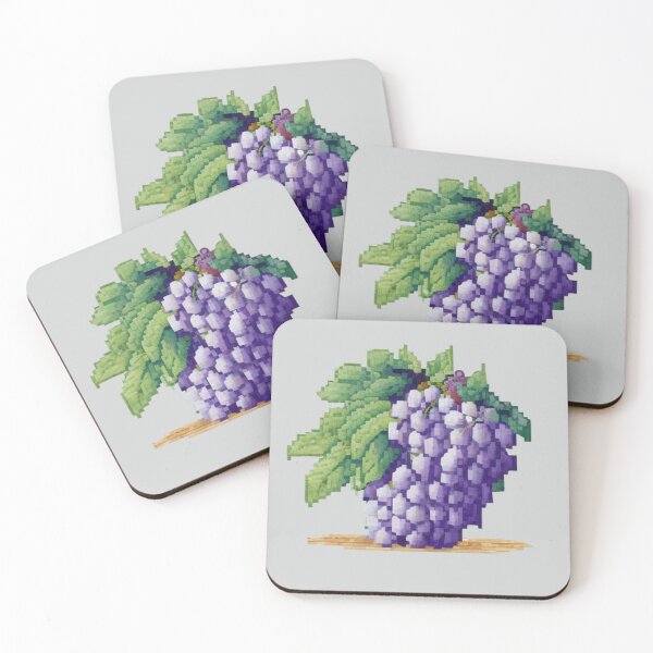 Item preview, Pixel Bundle of Grapes Design Print  designed and sold by randomtdesigns.