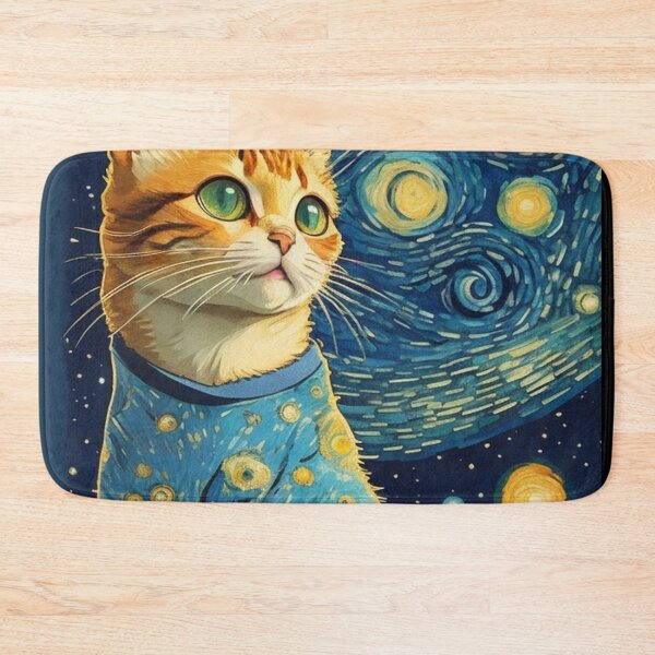 Item preview, Orange Cat Van gogh Starry Night Style designed and sold by Vangoholic.