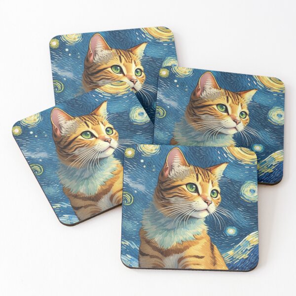 Artikelvorschau, Van-Gogh-Stil-Katze entworfen und verkauft von Vangoholic.