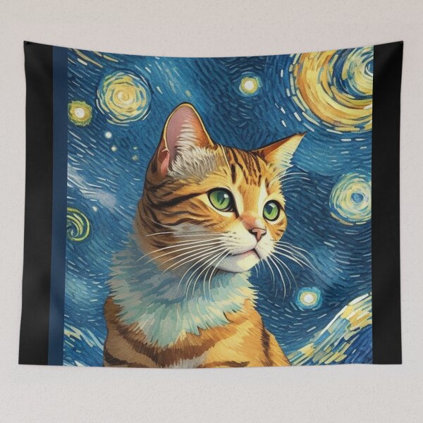 Item preview, Van gogh Style Cat  designed and sold by Vangoholic.