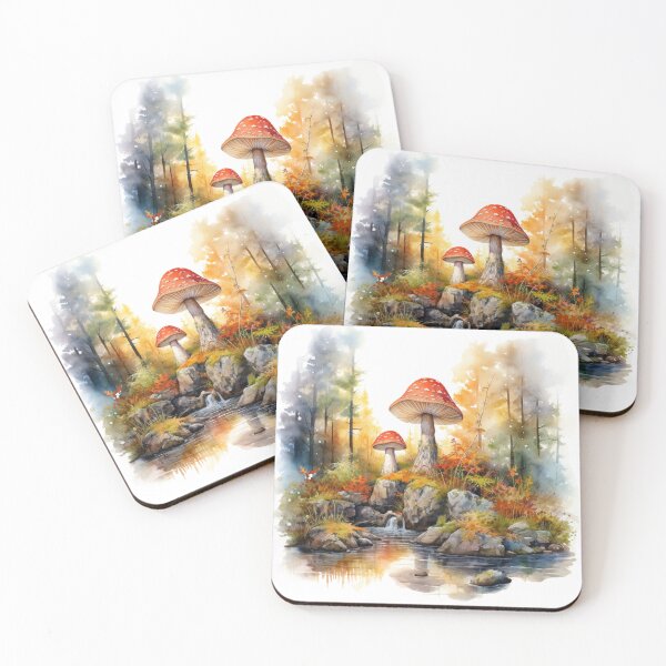 Item preview, Autumn Mushroom Forest designed and sold by aurahealing.