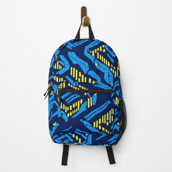Item preview, blue colorful african print pattern designed and sold by womenandflowers.