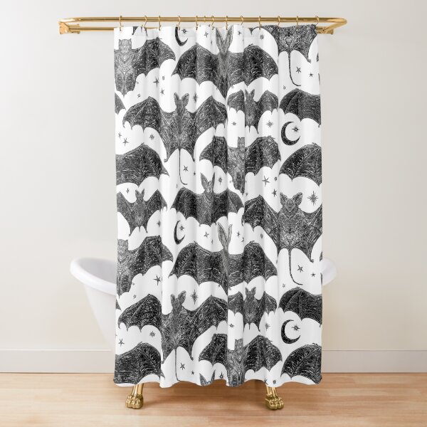 Item preview, Hand Drawn Bats - Black on White designed and sold by Silver Steer Design.