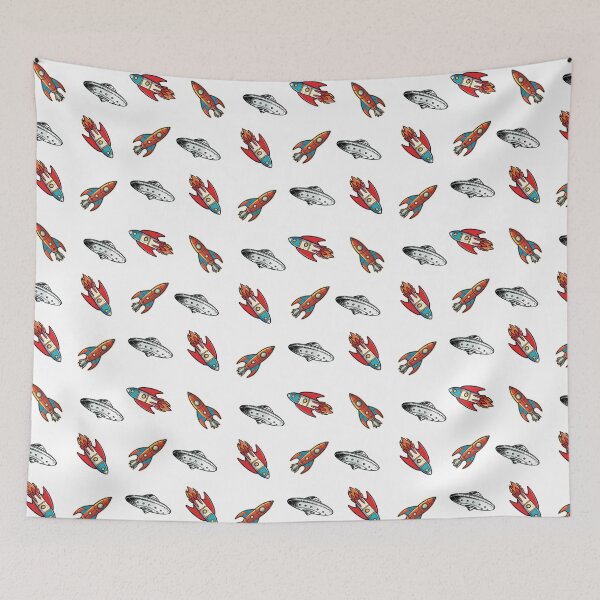 Item preview, Retro Patterns | Space Rockets | UFO Patterns | Vinage Patterns  designed and sold by ShaneUFO.