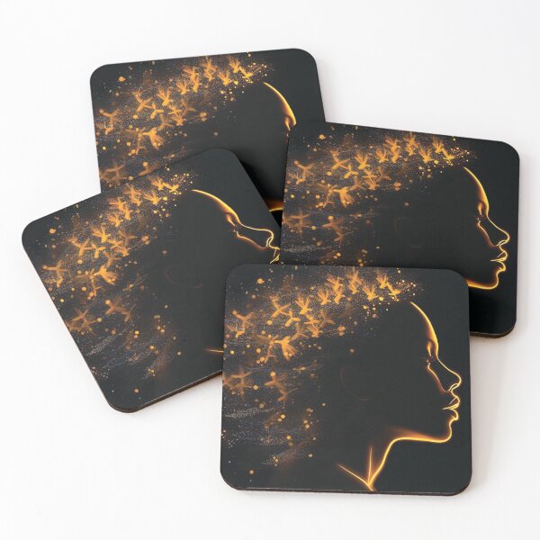 Item preview, The Woman with Flaming Hair and Celestial Fireflies designed and sold by Lamarcy.