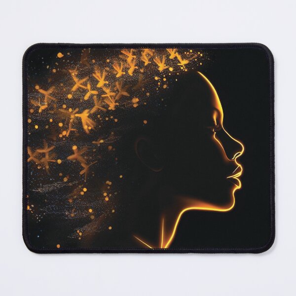 Item preview, The Woman with Flaming Hair and Celestial Fireflies designed and sold by Lamarcy.