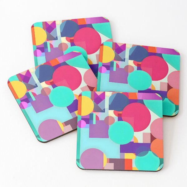 Item preview, Abstract painting of colourful shapes designed and sold by ArthurVandelay.