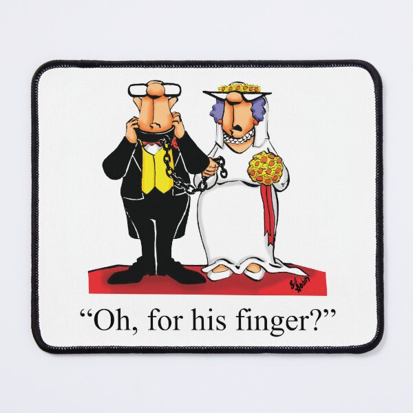 Item preview, Funny Spectickles Wedding Ring Cartoon designed and sold by abbottoons.