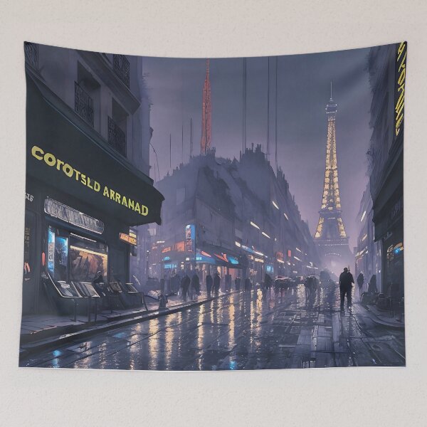 Item preview, Cyberpunk futuristic sci-fi Paris, France designed and sold by ArthurVandelay.