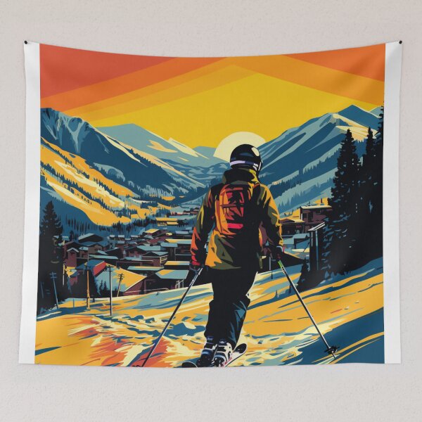 Item preview, A Pop Art Travel Print of Aspen - Colorado designed and sold by StudioRedKoala.