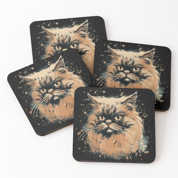 Item preview, A Street Art Himalayan Cat Design In Bronze and Blue In Distressed Style For Dark T-shirts designed and sold by GVRDesign.