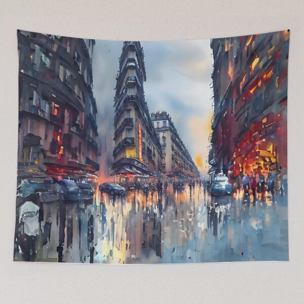 Item preview, Futuristic Paris in the style of Edouard Cortes designed and sold by ArthurVandelay.