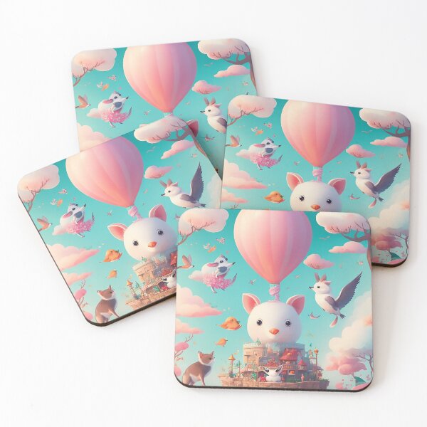 Item preview, Whimsical and Playful Design: Cute Animal Illustrations in a Dreamy Imaginative Scene 3 designed and sold by CyberCollective.