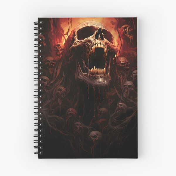 Item preview, Melting Skull Inferno: Macabre Metal Artwork designed and sold by catalystplanet.