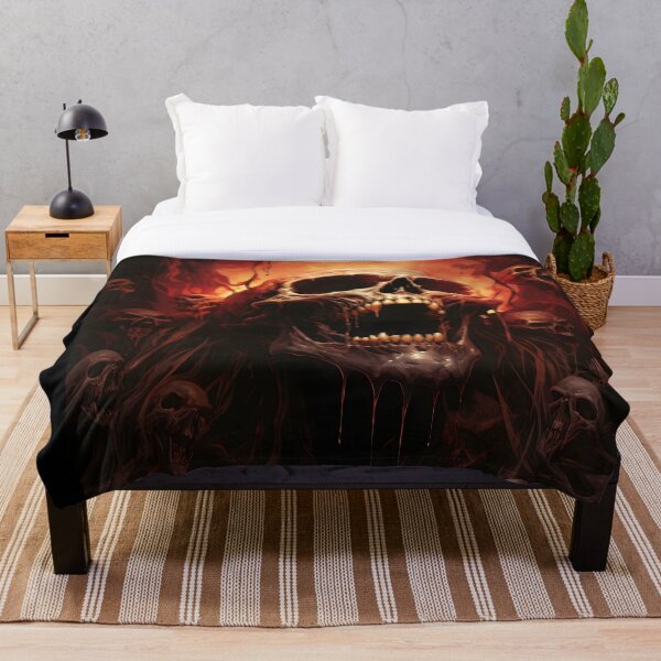 Item preview, Melting Skull Inferno: Macabre Metal Artwork designed and sold by catalystplanet.