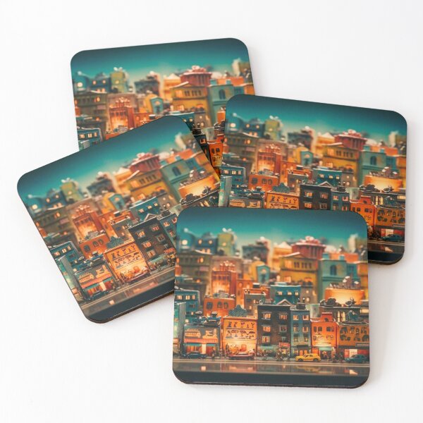 Item preview, Tiny City Streets at Night designed and sold by TheFullFantasy.