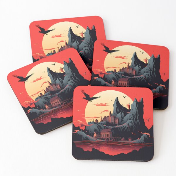 Item preview, castle with red sky moon 2 designed and sold by angelf891.