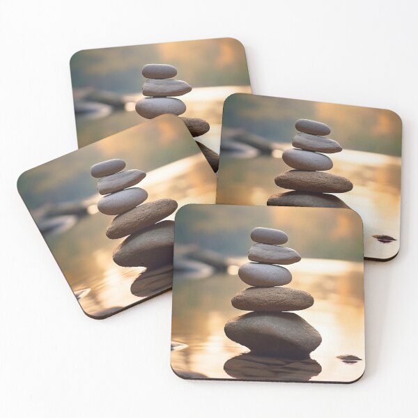Item preview, Nature's Balance: Sunset Stacked Rocks designed and sold by LeafyLanePrints.