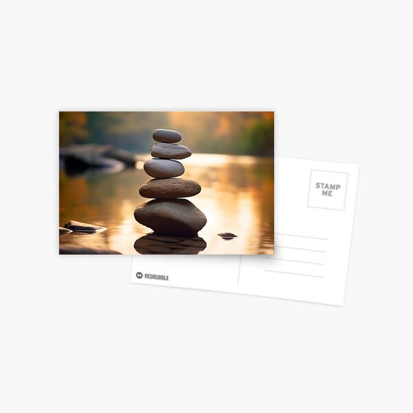 Item preview, Nature's Balance: Sunset Stacked Rocks designed and sold by LeafyLanePrints.