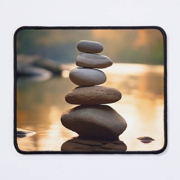 Item preview, Nature's Balance: Sunset Stacked Rocks designed and sold by LeafyLanePrints.