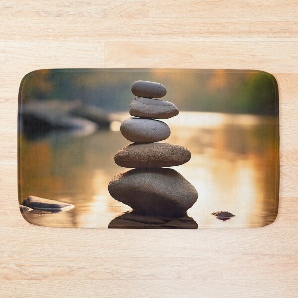 Item preview, Nature's Balance: Sunset Stacked Rocks designed and sold by LeafyLanePrints.