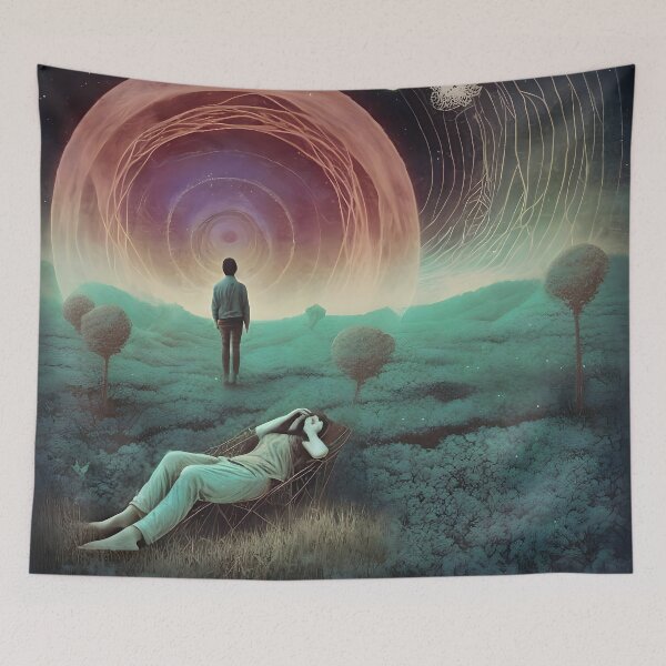Item preview, Dreamy liminal anemoia painting designed and sold by ArthurVandelay.