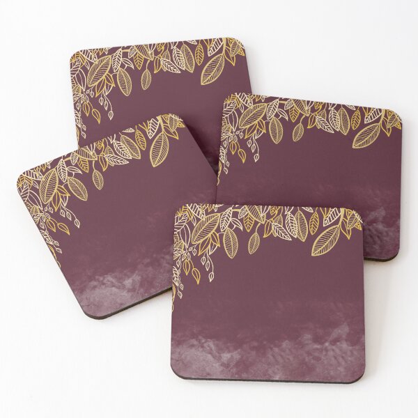 Item preview, Maroon and Gold Leaf Texture  designed and sold by Ericksondesigns.