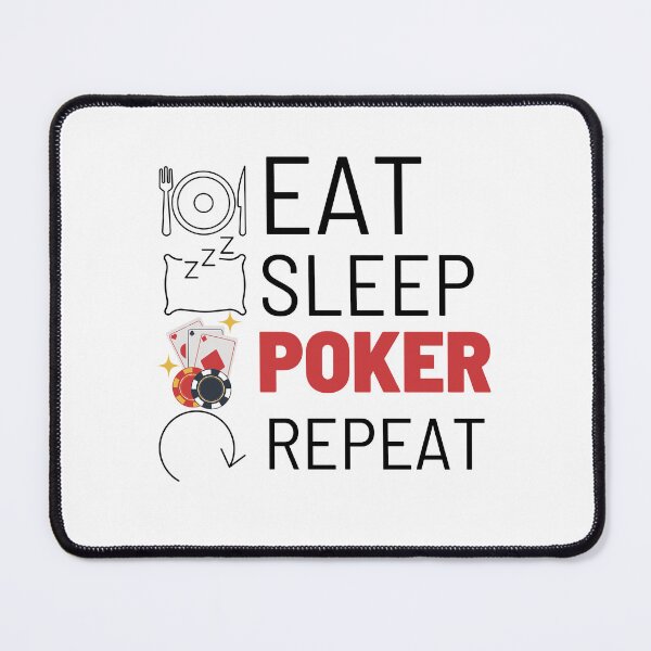 Item preview, eat sleep poker , repeat , funny poker illustration  designed and sold by DeluxBee.