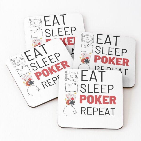 Item preview, eat sleep poker , repeat , funny poker illustration  designed and sold by DeluxBee.