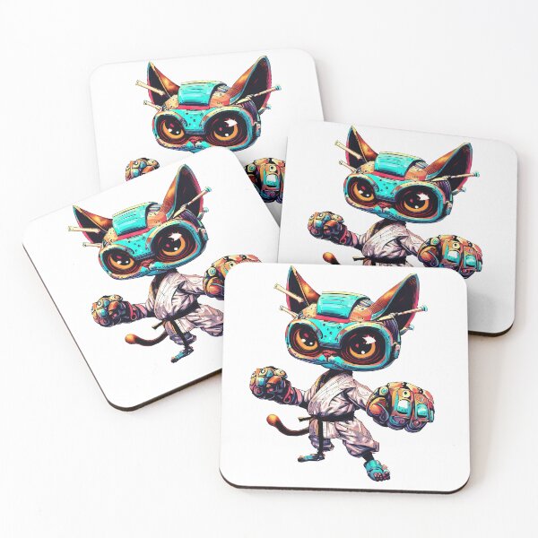 Item preview, Robo-Karate Cat! designed and sold by kukamatsu.